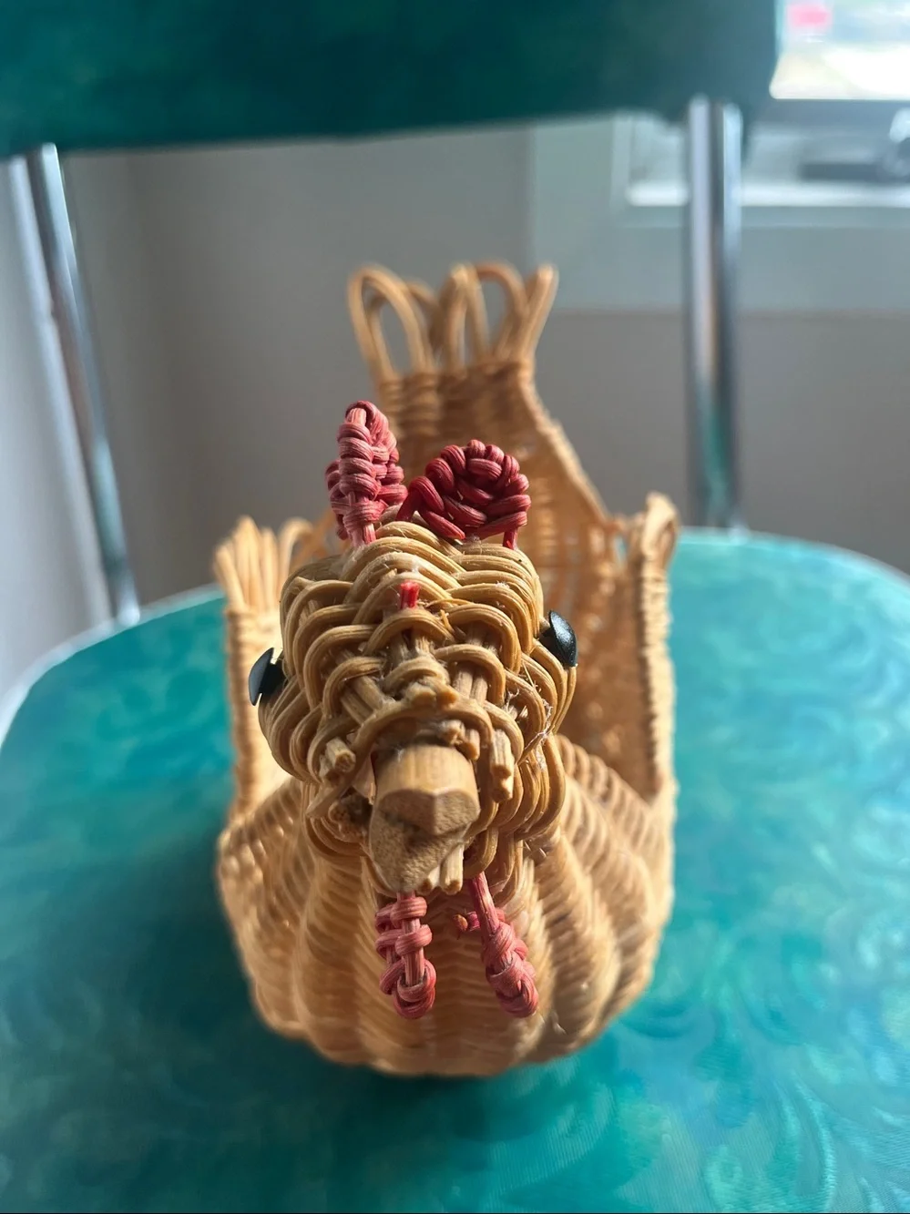 Original Vintage Chicken Wicker Basket